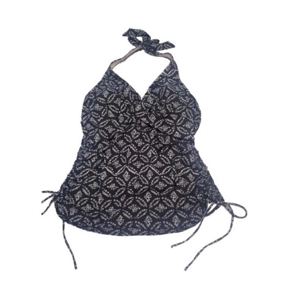 Womens Lands end Tankini Swimsuit TOP size 10